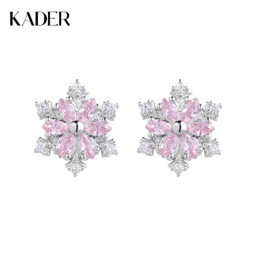 卡蒂罗KADER 925银 满钻雪花耳钉轻奢小众设计甜蜜森系ins风精致氛围感耳饰 时尚日常百搭 商品图0