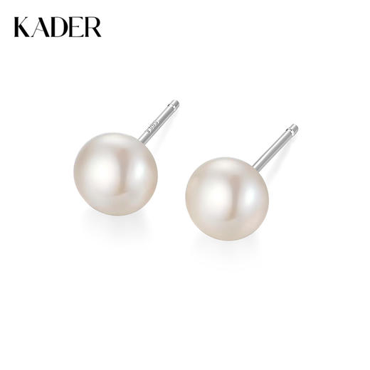卡蒂罗KADER  925银淡水珍珠耳钉 天然法式赫本风优雅复古养耳洞 轻奢小众原创气质款配饰 淡水珍珠 耳钉 女款 商品图0