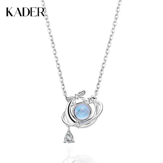 卡蒂罗/KADER 幻梦星月项链  琉璃蝴蝶结水滴造型 梦幻璀璨闪耀吸睛可调节锁骨链 轻奢时尚小众甜蜜饰爱配饰 商品图0