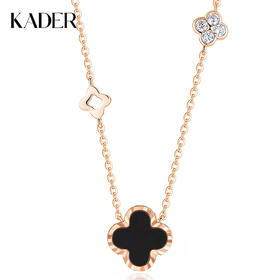 【999足银 双面可带】卡蒂罗KADER  四叶物语双面项链 新中式甜美温柔百搭锁骨链 简约小众多色可选幸运相伴