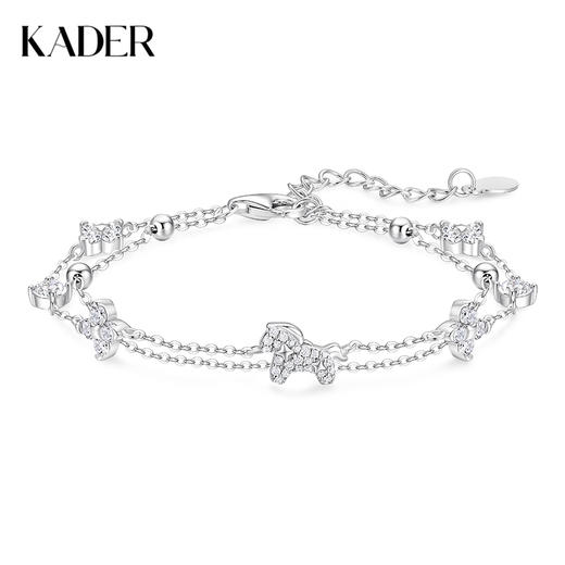 【足银|新年限定】卡蒂罗KADER 马上好运双层手链/马上来财双层手链 新中式经典生肖可爱小马本命年平安轻奢通勤百搭显白小众原创设计拼接链 商品图0