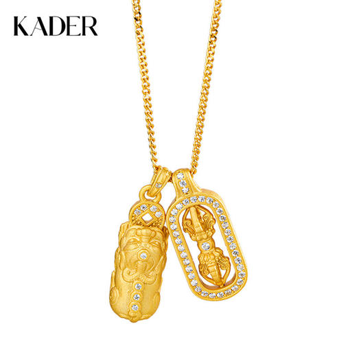 卡蒂罗KADER 貔貅金刚杵项链  925银新中式国潮本命年吞金兽路路通水逆退散锁骨链双重祥瑞#好运 轻奢高级感小众设计 商品图0