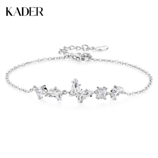卡蒂罗/KADER  月光蝶语手链 璀璨蝴蝶925银闪锆满铺爆闪设计简约百搭日常通勤拼接链 闪耀吸睛出勤必备 商品图0