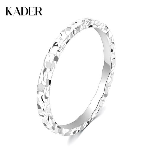 【爆闪|999足银】卡蒂罗KADER 星光碎冰冰女戒  新中式国风国潮轻奢小众设计素圈叠戴 岁岁平安百搭亮晶晶恋爱约会告白 商品图0