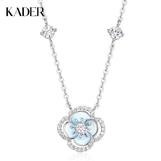 卡蒂罗KADER 夜光虞美人项链 925银跳动会发光的花蕊原创清新优雅小众设计锁骨链 精致简约甜蜜守护恋爱 商品图0