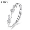 卡蒂罗KADER 海浪双重奏女戒  925银莫比乌斯共度爱河开口小众可调节纯银配饰单戒  恋爱频率 满镶闪锆圣诞限定 商品缩略图0