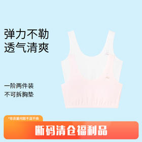 女童内衣发育期小学生胸衣套装两件装新款安奈儿童装童装小程序专享JG417066