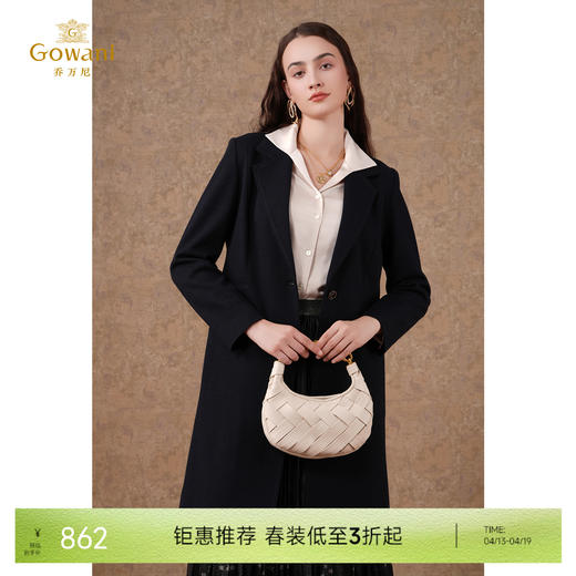 乔万尼新款大衣长款呢子西装简约高级感EF3A817 商品图0