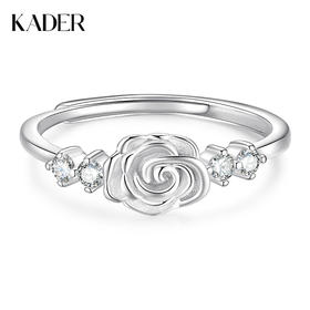 卡蒂罗KADER 星光玫瑰女戒 925银在逃公主精致小众女单戒轻奢有质感 显白ins风甜美少女简约