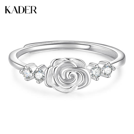 卡蒂罗KADER 星光玫瑰女戒 925银在逃公主精致小众女单戒轻奢有质感 显白ins风甜美少女简约 商品图0
