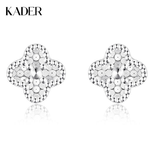 卡蒂罗KADER 心光四叶草耳钉 925银轻奢高级感时尚小众设计双色可选简约日常通勤百搭精美养耳洞耳饰 商品图0