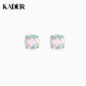 卡蒂罗KADER 幻彩玫瑰耳钉 爆闪渐变彩色华子轻奢高级感小众精致氛围感日常百搭ins风设计