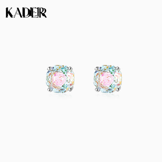 卡蒂罗KADER 幻彩玫瑰耳钉 爆闪渐变彩色华子轻奢高级感小众精致氛围感日常百搭ins风设计 商品图0