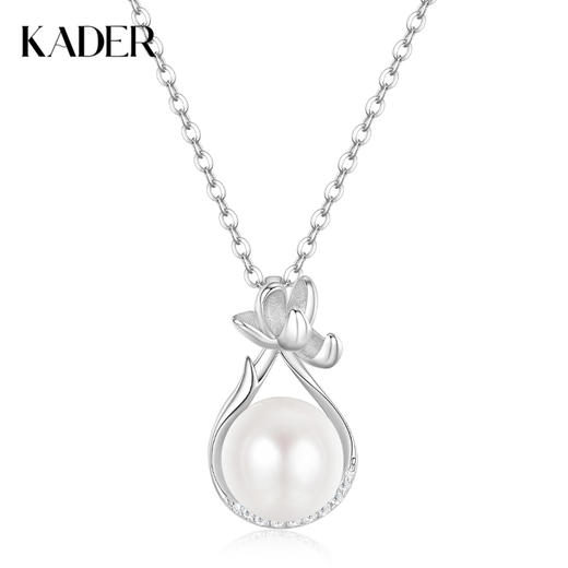 卡蒂罗KADER 银兰珍珠法式赫本风项链优雅复古新中式925银小众轻奢高级感 优雅气质秋冬吸睛穿搭可调节锁骨链 商品图0