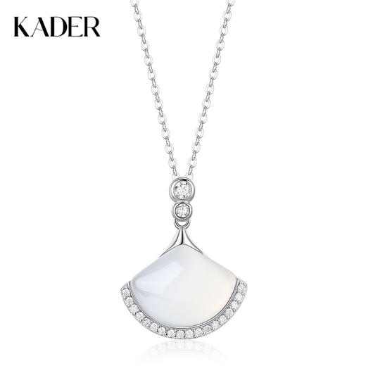 卡蒂罗KADER 流光舞裙项链 新中式国风925银古典扇形轻奢精致气质ins清冷感百搭简约小众高级感设计#好运 商品图0