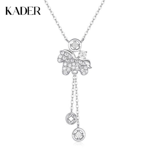 【新年限定】 卡蒂罗KADER  马上有钱项链/幸运钱币小马项链 925银/足银999生肖本命年闪耀吸睛吊坠马上来财转运锁骨链 百搭通勤时尚设计 商品图0