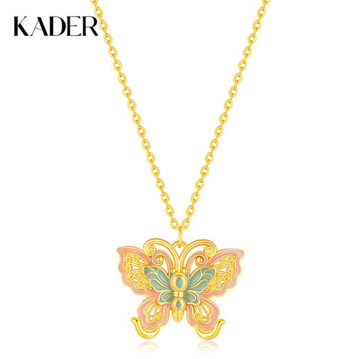 卡蒂罗KADER 游园蝶梦项链  925银小众新中式国潮设计彩色多巴胺甜美在逃公主蝴蝶锁骨链#好运 国风配饰 商品图0