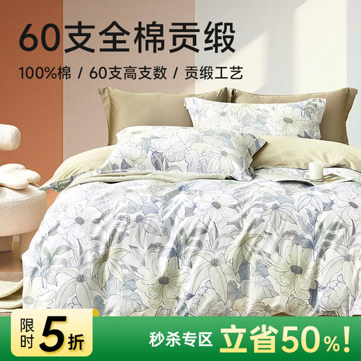 60支全棉贡缎四件套(沐漫) 商品图0