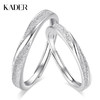 卡蒂罗KADER 流光星河情侣对戒 925银/999银 钉砂砂莫比乌斯轻奢小众闪耀素圈原创设计可调节戒 浪漫不渝无尽的爱 商品缩略图0