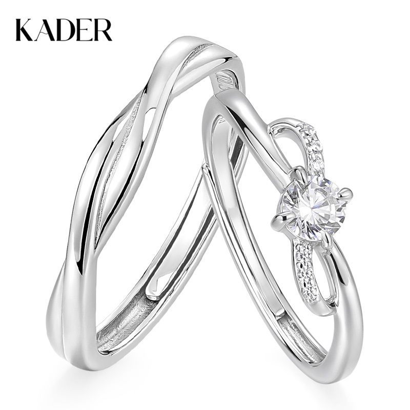 卡蒂罗KADER 无限眷恋情侣对戒 蝴蝶结钟爱久久轻奢小众原创可调节一对设计 闪耀吸睛恋爱频率#好运