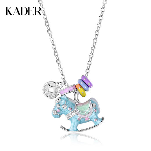 卡蒂罗KADER 拾梦木马项链  925银俏皮可爱小马多巴胺小众ins设计可调节锁骨链 本命年好运顺遂简约日常百搭 商品图0