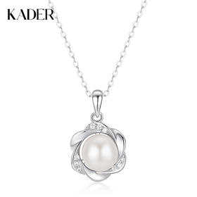 【淡水珍珠】 卡蒂罗KADER 光迹珍珠项链  925银在逃公主莫比乌斯环法式轻奢赫本风设计可调节锁骨链 复古优雅满钻小香风简约百搭 珍珠 项链 女款