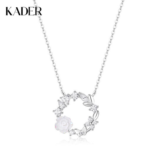 卡蒂罗KADER 山茶花蝴蝶项链 925银优雅气质花朵简约森系温柔百搭锁骨链 甜美少女甜蜜告白浪漫精致 商品图0