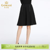 乔万尼春季半身裙黑色柳丁百搭显瘦中长款a字高腰伞裙EB3D279 商品缩略图0