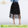 乔万尼半身裙女春 新款高腰气质印花a字蓬蓬纱裙中长款EB3D220 商品缩略图0