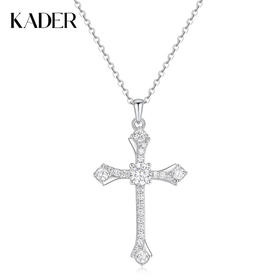 卡蒂罗KADER  流光十字架项链  925银欧美美式流光十字架造型设计轻奢小众百搭锁骨链#平安顺遂 简约时尚穿搭配饰