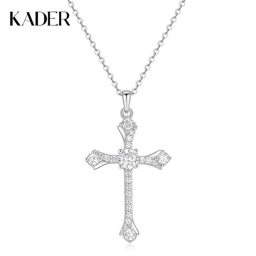 卡蒂罗KADER  流光十字架项链  925银欧美美式流光十字架造型设计轻奢小众百搭锁骨链#平安顺遂 简约时尚穿搭配饰 商品图0
