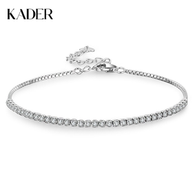 卡蒂罗KADER 璀璨星河手链  925银爆闪时尚轻奢简约清冷感素链可叠戴拼接链 小众精致闪锆镶嵌日常通勤百搭