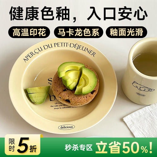 多彩时尚加深陶瓷餐盘 商品图0