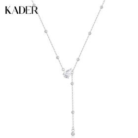 卡蒂罗KADER 冰晶水滴项链  925银甜美精致轻奢高级感日常通勤百搭气质锁骨链 梦幻闪耀吸睛