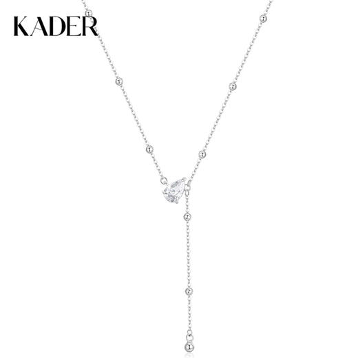 卡蒂罗KADER 冰晶水滴项链  925银甜美精致轻奢高级感日常通勤百搭气质锁骨链 梦幻闪耀吸睛 商品图0