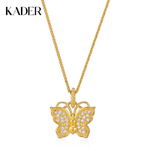 【999足银】卡蒂罗KADER 秘境蝴蝶项链 新中式精致轻奢优雅清冷氛围感简约大方锁骨链 闪耀吸睛灵动甜美 商品图0