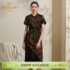【香云纱】乔万尼真丝桑蚕丝连衣裙女夏季收腰显瘦印花长裙ES2E117 商品缩略图0