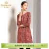 乔万尼秋装女宽松气质大花印花长袖连衣裙中长款EN3E317 商品缩略图0