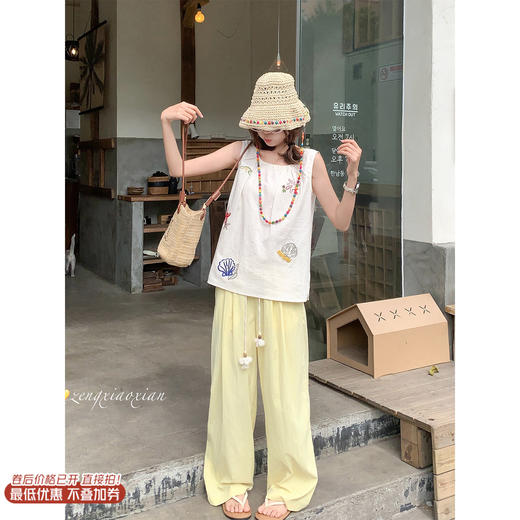 <曾小咸推荐>4.15现货秒杀 ！微信超特价！韩系抽绳多巴胺直筒休闲裤 日常169.99 立减100 秒杀69.99！！ 商品图1