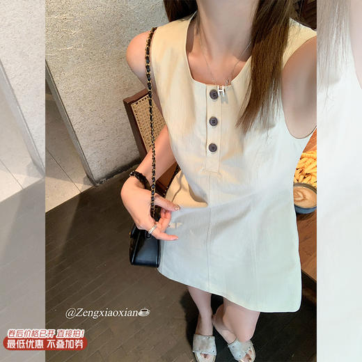 <曾小咸推荐>4.12现货秒杀 ！微信超特价！无袖背心连衣裙 日常169.99 立减80 秒杀89.99！！ 商品图0