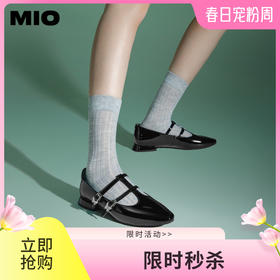 MIO米奥春季秀气尖头时尚袢带低跟复古通勤玛丽珍鞋女鞋M241440604