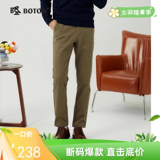 波顿男士秋冬 休闲裤 加绒直筒 合身保暖舒适长裤ME875523 商品图0