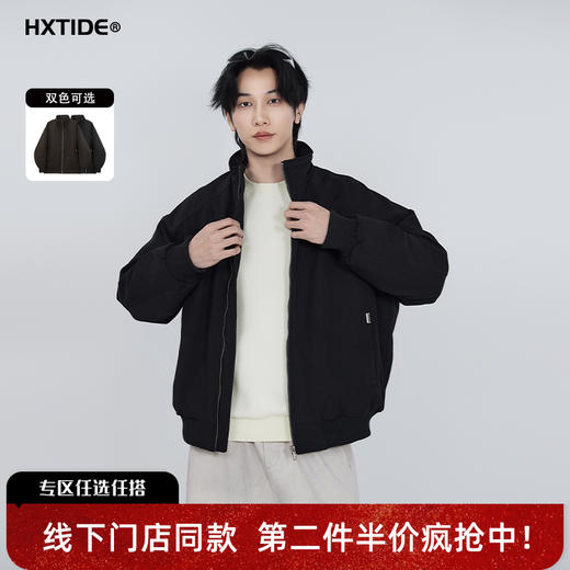 【新品上新】HX 冬季短款立领鹅绒服Z100540104101/02 商品图0