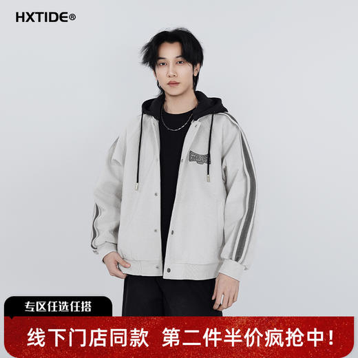 【新品上新】HX 春季假两件带帽茄克衫C105610012101 商品图0