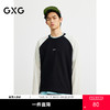 GXG男装 插肩袖T恤撞色长袖内搭男通勤 25年春G25X341002 商品缩略图0