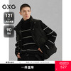 GXG男装  黑色暗格立领通勤羽绒马甲男 冬季马甲G24X094009 商品缩略图0