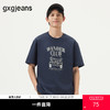 gxg.jeans男装  藏青色潮流图案时尚宽松圆领短袖T恤男25年夏热卖 商品缩略图0