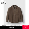 GXG男装 深咖色水洗牛仔衬衫外套 冬季热卖G24XE94009 商品缩略图0