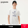gxg.jeans男装 白色趣味图案时尚潮流宽松圆领短袖T恤男 25夏热卖 商品缩略图0