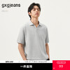 gxg.jeans男装 简约格纹肌理无扣领口短袖POLO衫男 25年夏季热卖 商品缩略图0